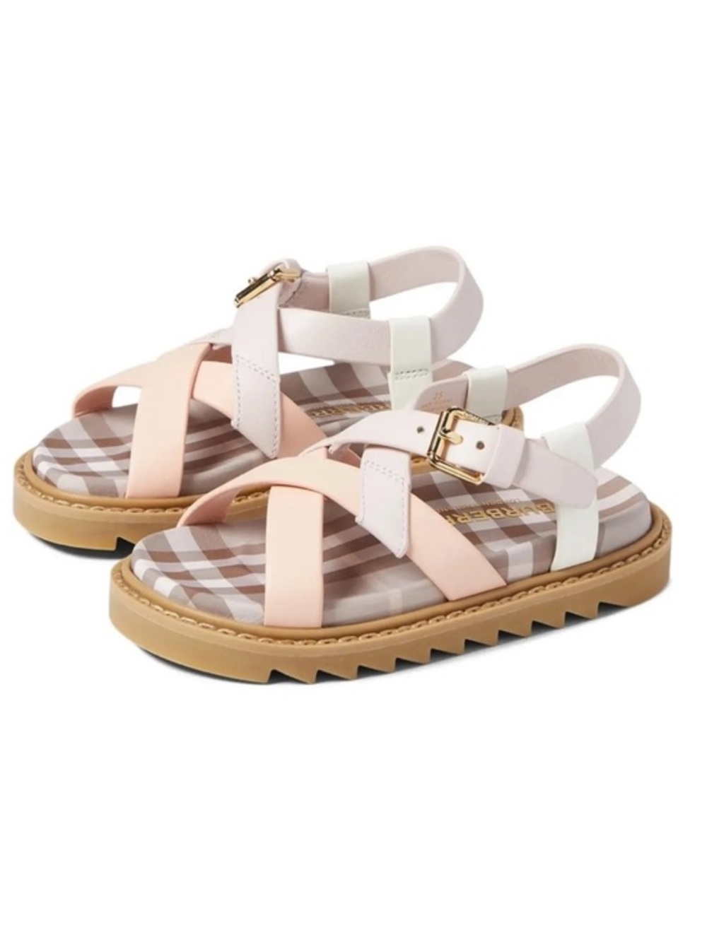 Burberry Jane Strappy Sandals Powder Pink Girls Size Little Kid